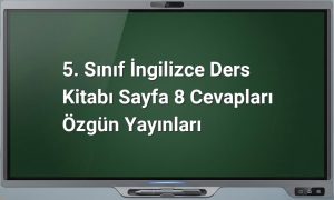5. Sınıf İngilizce etkinlikleri