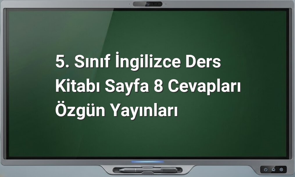 5. Sınıf İngilizce etkinlikleri