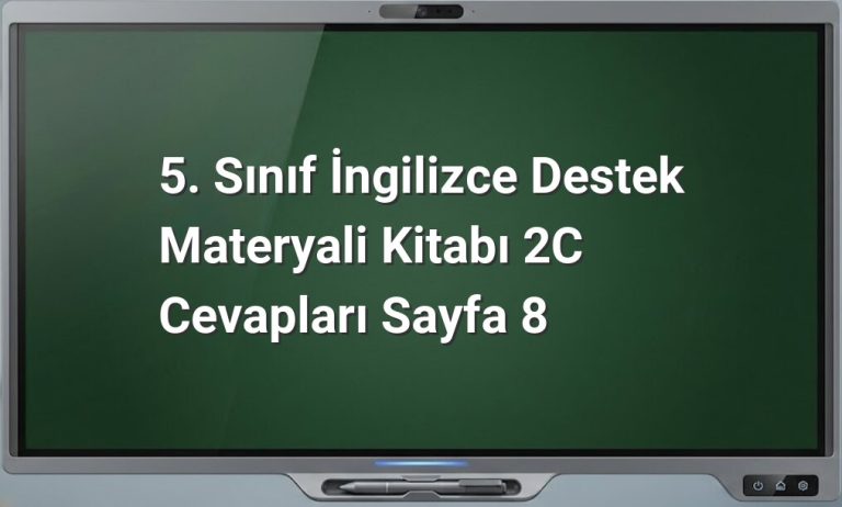 5. Sınıf İngilizce Destek Materyali