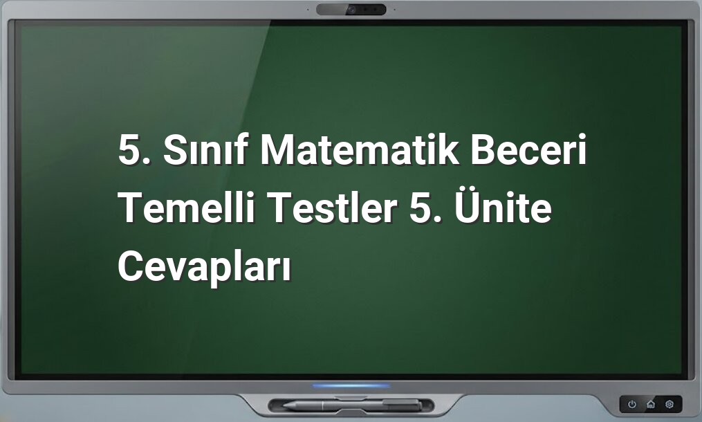 5. Sınıf Matematik Test Cevapları