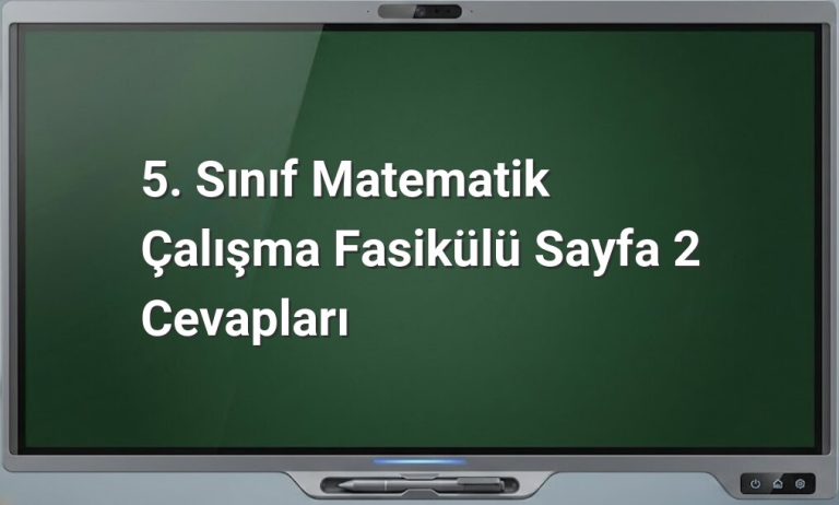 5. Sınıf Matematik Sayfa 2 Cevapları