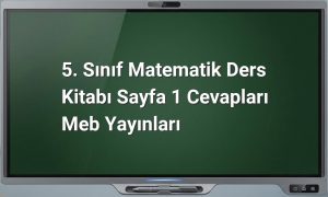 5. Sınıf Matematik Sayfa 1 Cevapları