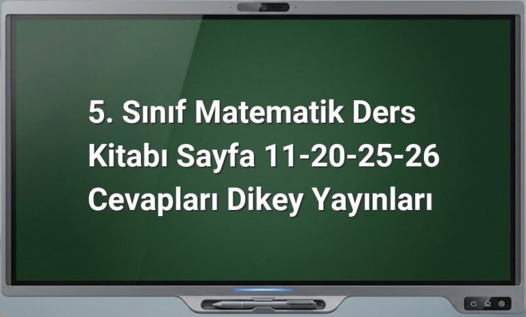 5. sınıf matematik cevapları
