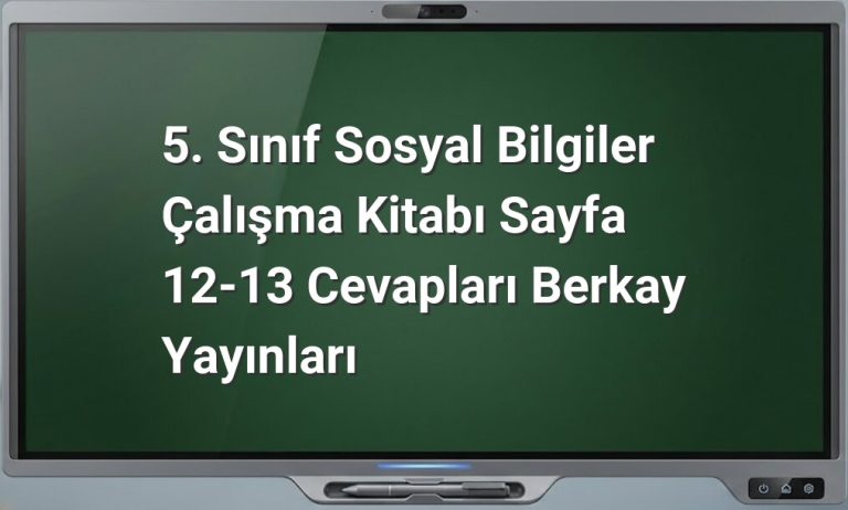 5. sınıf sosyal bilgiler cevapları