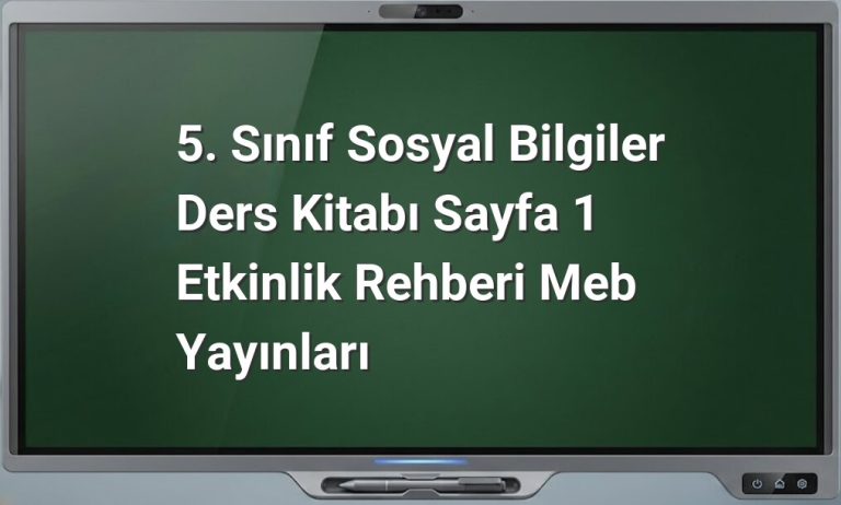 5. sınıf sosyal bilgiler etkinlikleri