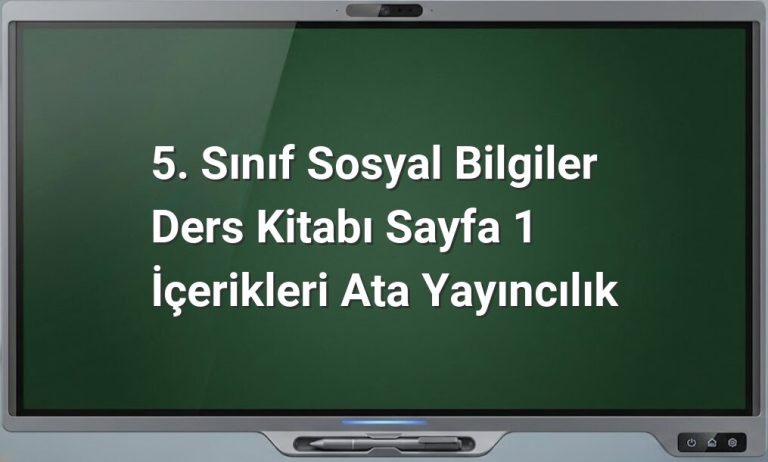 5. sınıf sosyal bilgiler konuları
