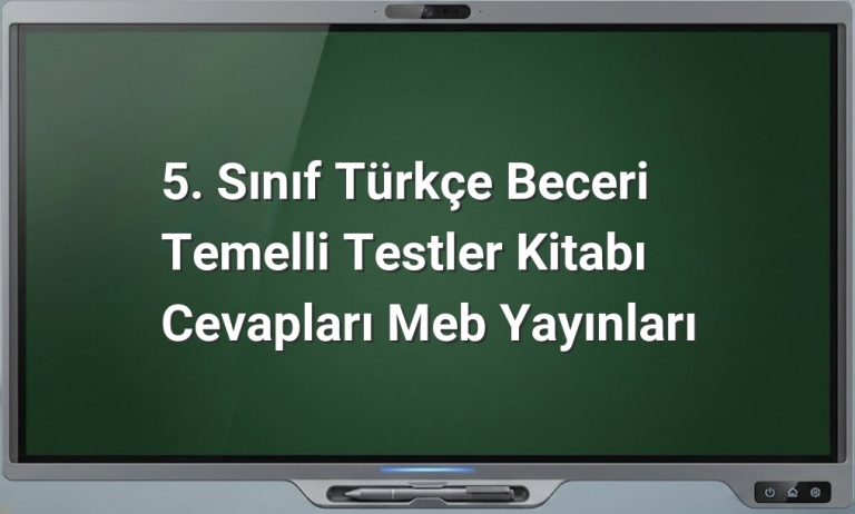 5. Sınıf Türkçe test cevapları