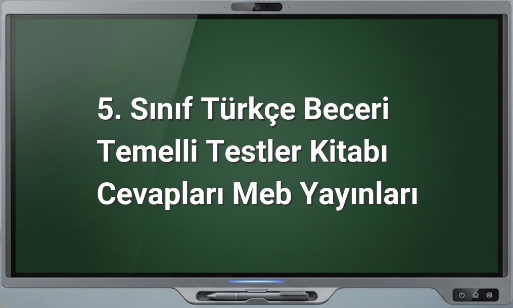 5. Sınıf Türkçe test cevapları