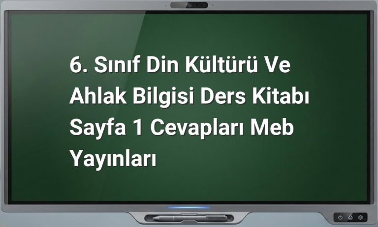 6. Sınıf Din Kültürü