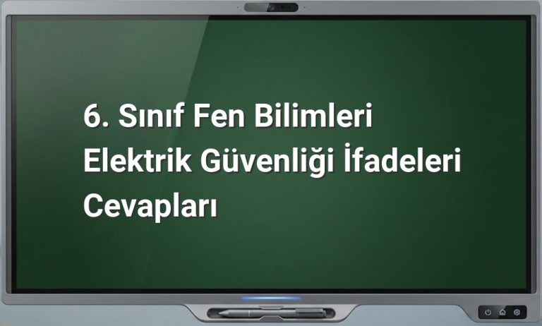 Fen Bilimleri elektrik güvenliği