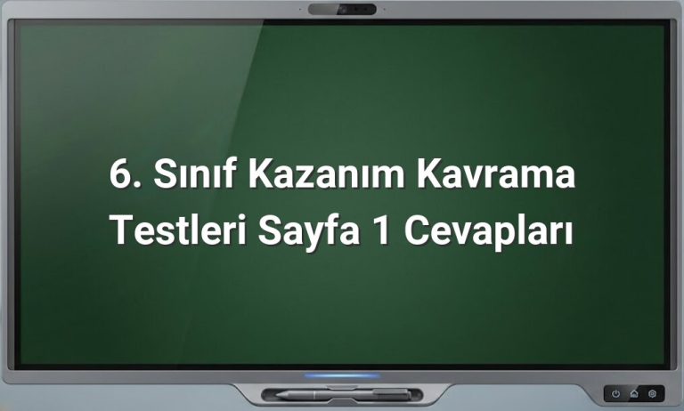 6. Sınıf Türkçe Kazanım Kavrama