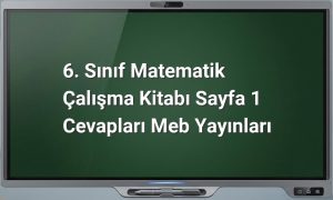 6. Sınıf Matematik Sayfa 1