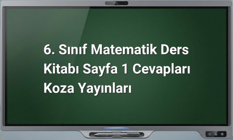 6. Sınıf Matematik Koza Yayın