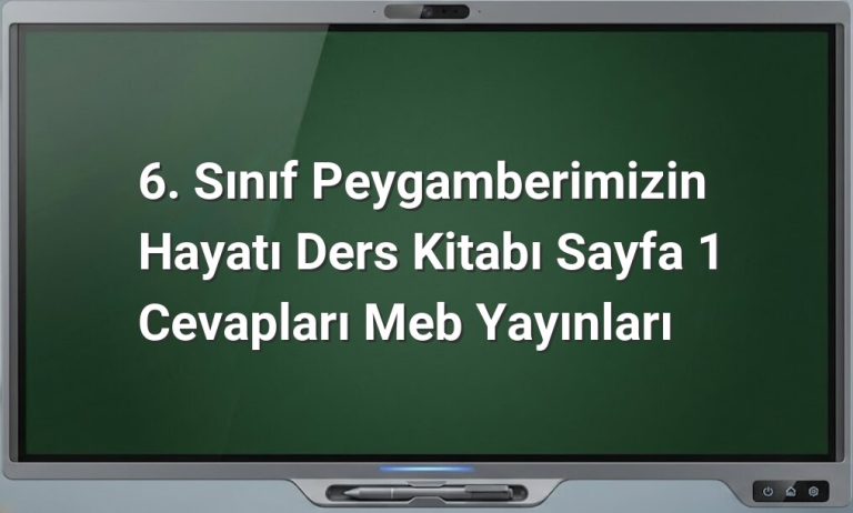 Peygamberimizin hayatı 6. sınıf
