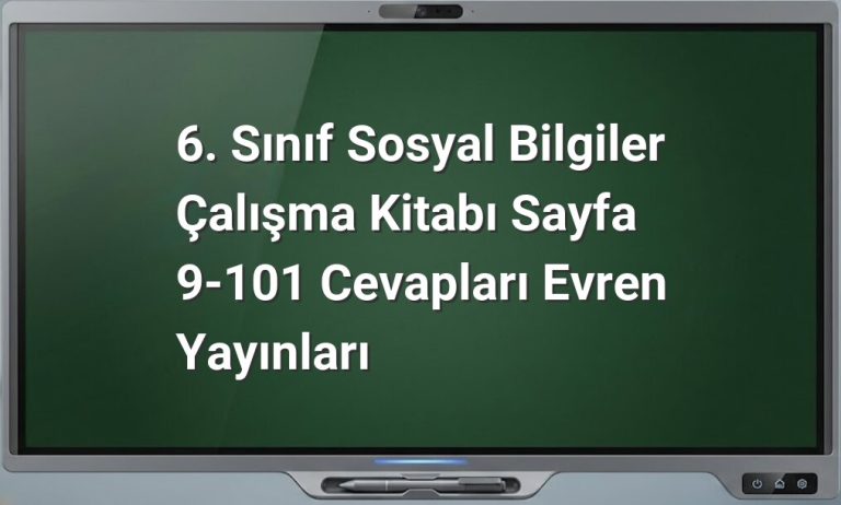 6. Sınıf Sosyal Bilgiler Cevapları