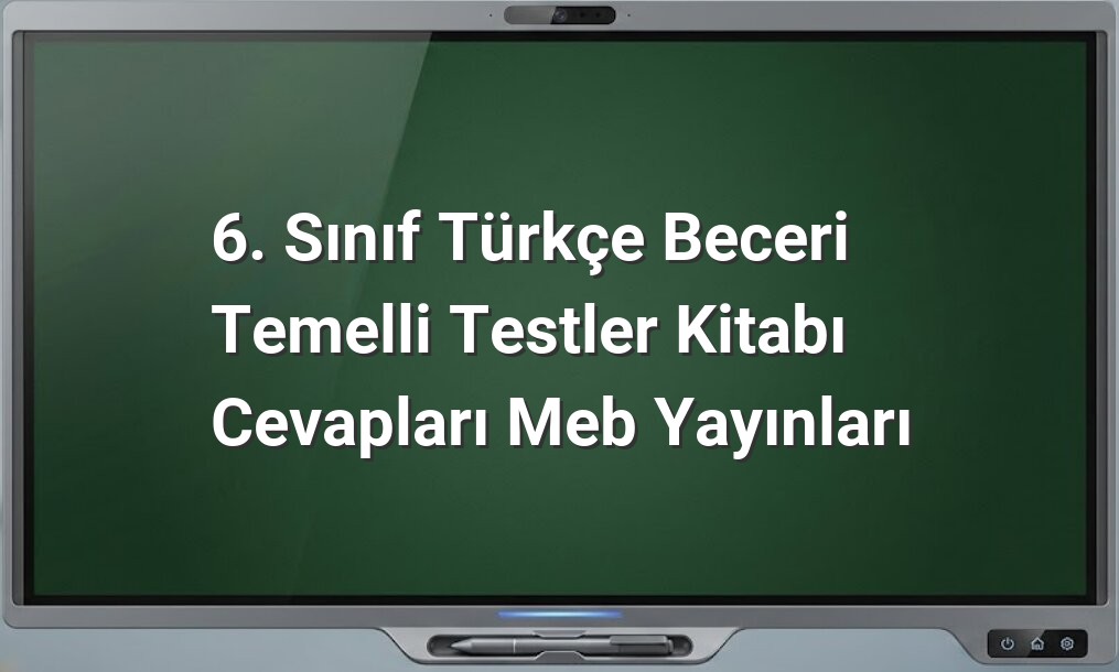 6. Sınıf Türkçe Beceri Temelli Test Cevapları