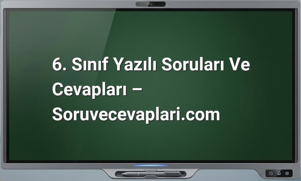 6. Sınıf Yazılı Soruları