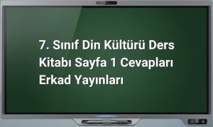 7. Sınıf Din Kültürü Sayfa 1