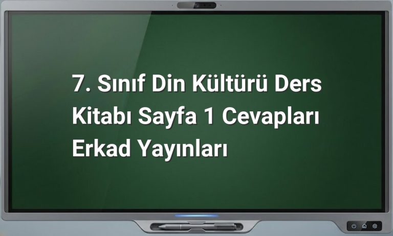 7. Sınıf Din Kültürü Sayfa 1