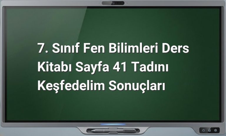 Fen Bilimleri Tadını Keşfet Deneyi