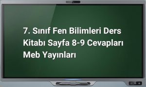 7. sınıf fen bilimleri cevapları
