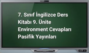 7. Sınıf İngilizce Çevre Ünite Cevapları