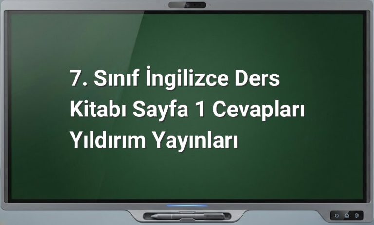 7. Sınıf İngilizce etkinlikleri