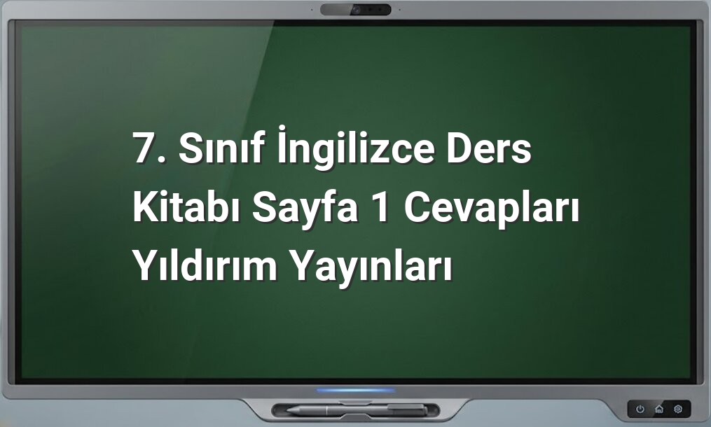 7. Sınıf İngilizce etkinlikleri