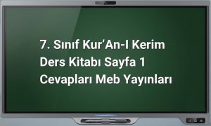 7. Sınıf Kur'an-ı Kerim