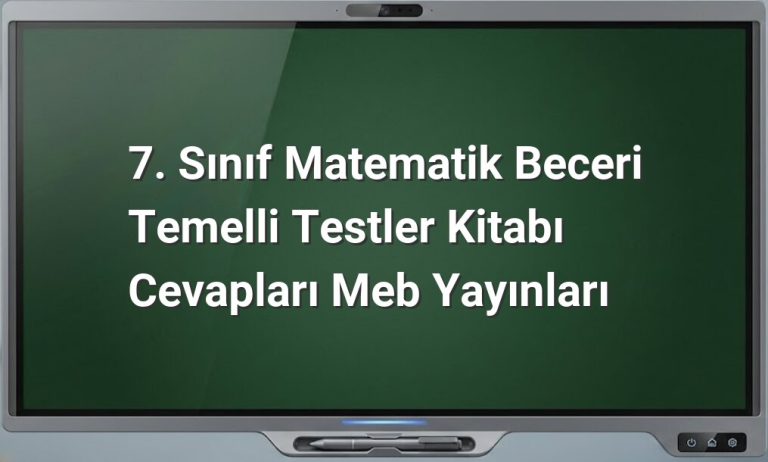 7. Sınıf Matematik Cevapları