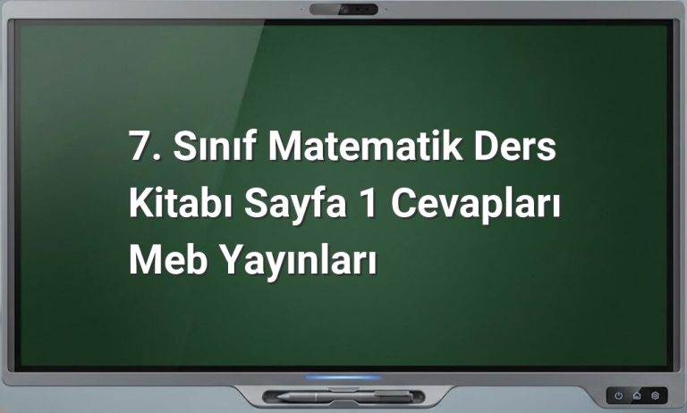 7. sınıf matematik sayfa 1