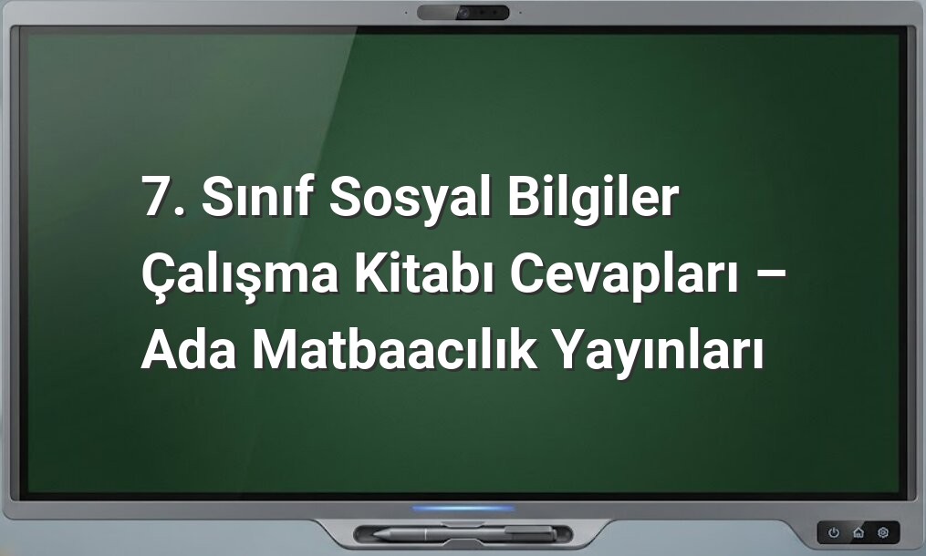 7. Sınıf Sosyal Bilgiler Cevapları
