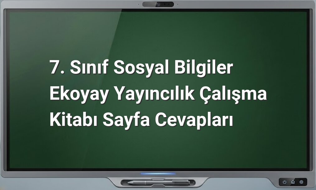 7. Sınıf Sosyal Bilgiler Cevapları