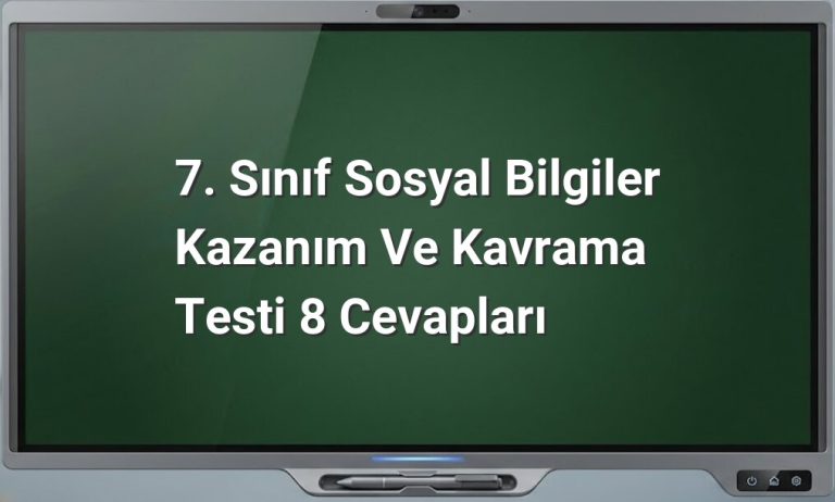 Sosyal Bilgiler Kazanım Testleri