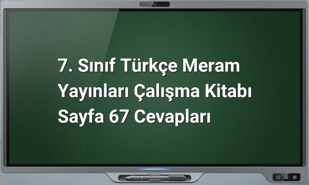 7. Sınıf Türkçe Sayfa 67 Cevapları