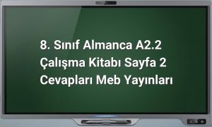 8. sınıf Almanca çalışma kitabı cevapları