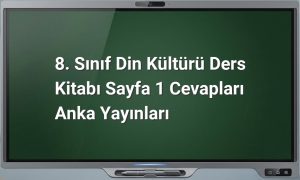 8. sınıf din kültürü cevapları