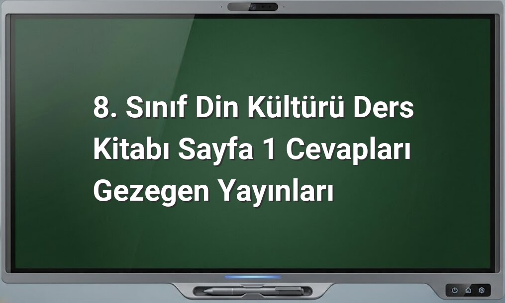 8. Sınıf Din Kültürü ders kitabı