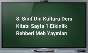 8. Sınıf Din Kültürü Sayfa 1