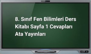 8. Sınıf Fen Bilimleri Sayfa 1