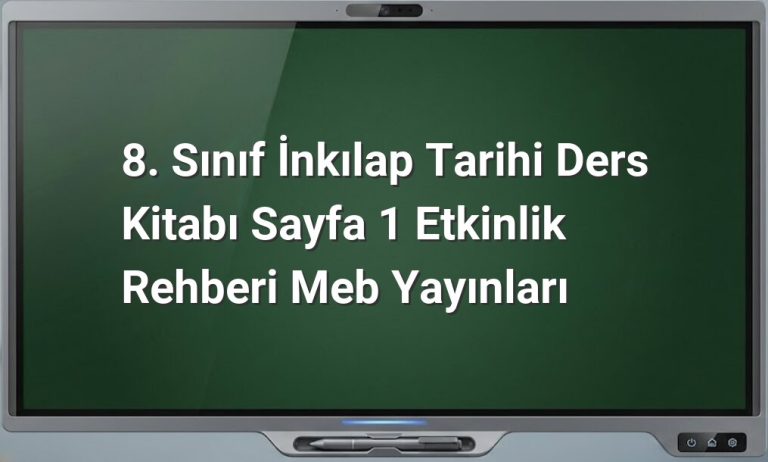 İnkılap Tarihi Sayfa 1