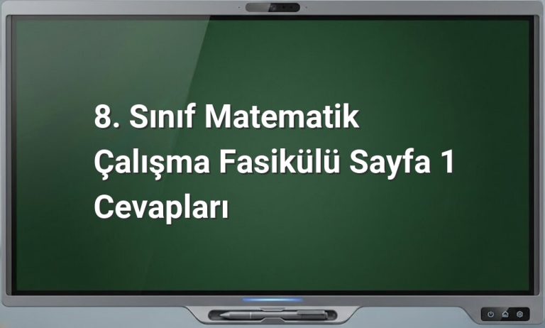 8. sınıf matematik çalışma fasikülü