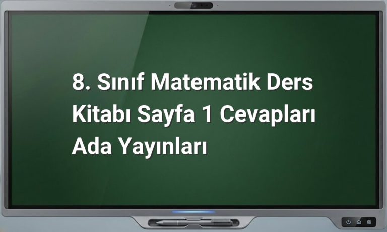 8. sınıf matematik tanışma sayfası