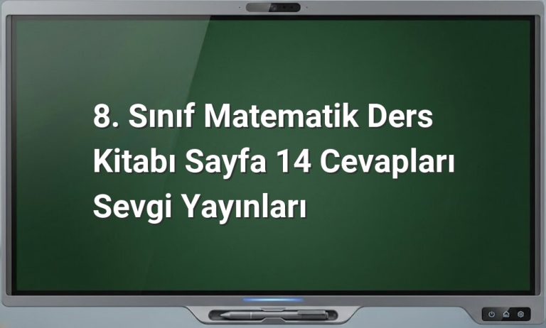 8. sınıf matematik sayfa 14 cevapları