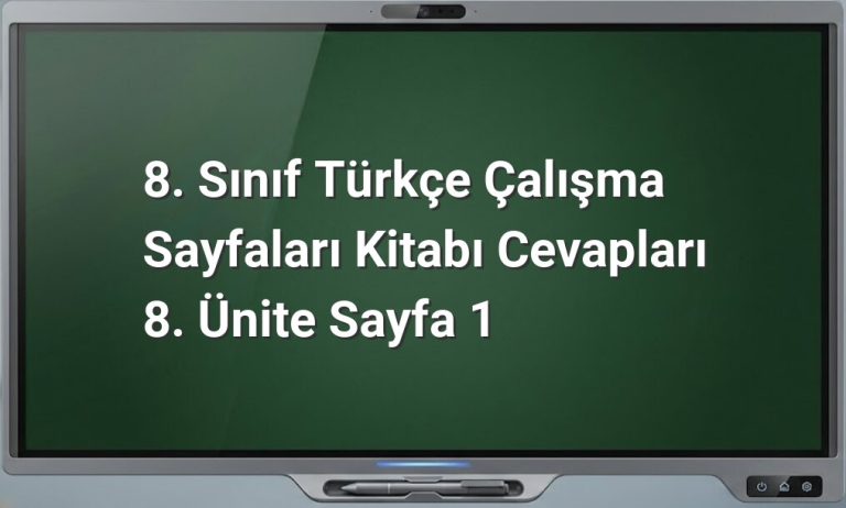 8. Sınıf Türkçe etkinlik cevabı