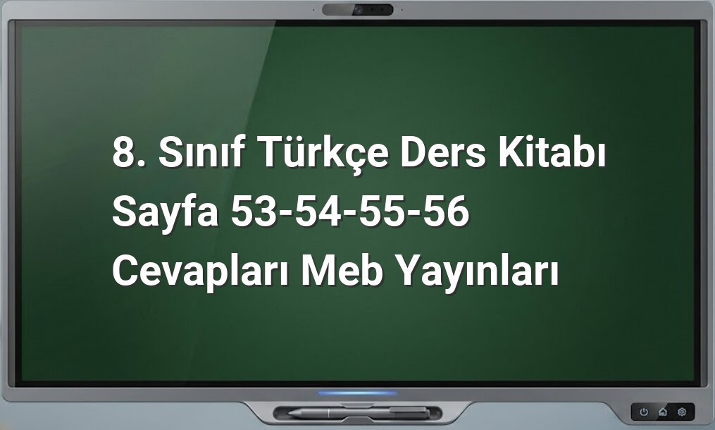 8. sınıf Türkçe cevapları