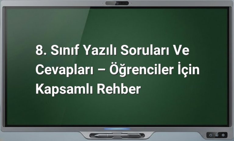8. sınıf yazılı soruları