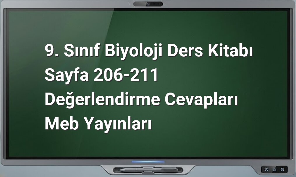 Canlılar Dünyası değerlendirme cevapları