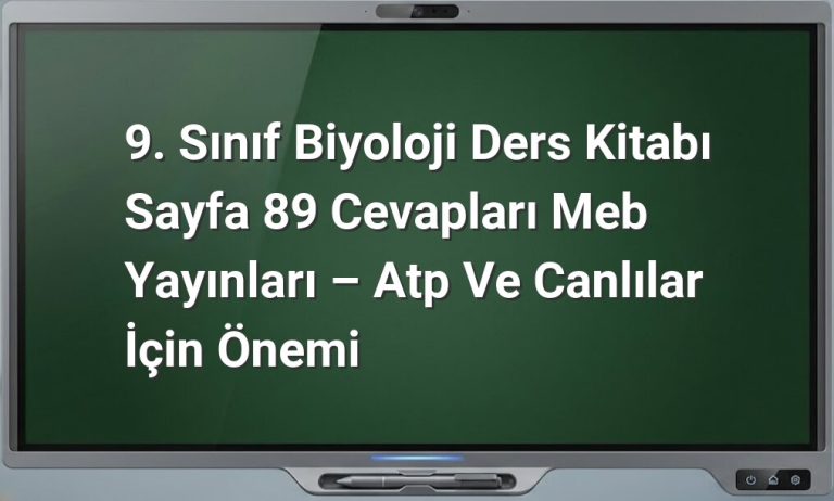 ATP ve canlılar için önemi