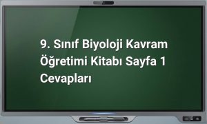 9. Sınıf Biyoloji Kavramları